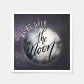 We zijn Over the Moon Baby shower Servet (Voorkant)