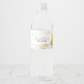We zijn over the moon Baby shower Waterfles Etiket (Voorkant)