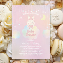 We zijn over the Moon Little Bunny Girl Baby showe