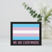 We zijn overal briefkaart (transgender) (Staand voorkant)