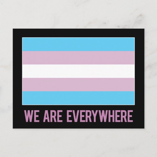 We zijn overal briefkaart (transgender) (Voorkant)