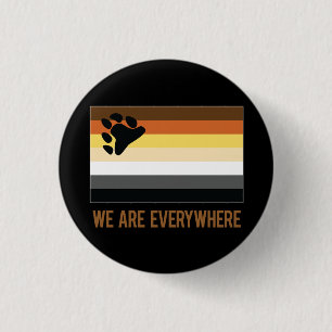 We zijn overal knop (Beer) Ronde Button 3,2 Cm