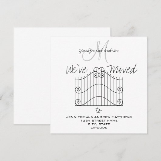 We zijn overgestapt naar New Address Announcement Aankondiging (Voorkant / Achterkant)