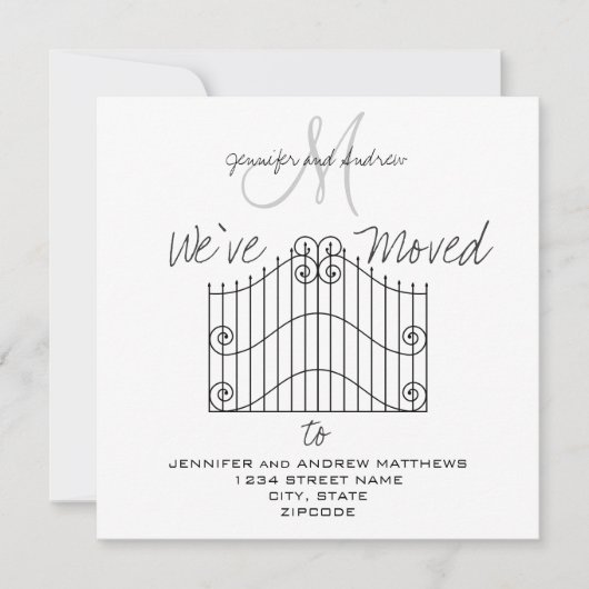 We zijn overgestapt naar New Address Announcement Aankondiging (Voorkant)