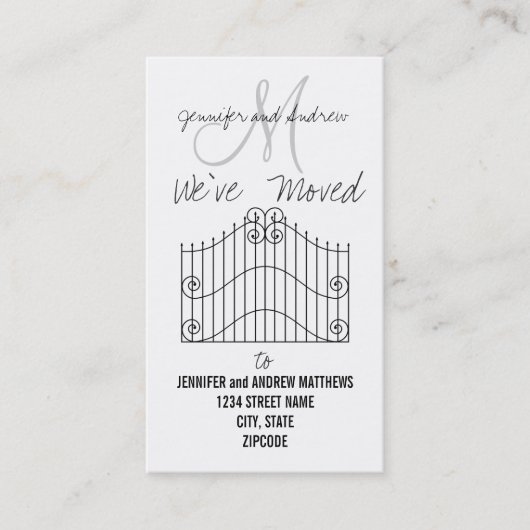 We zijn overgestapt naar New Address Announcement Visitekaartje (Voorkant)