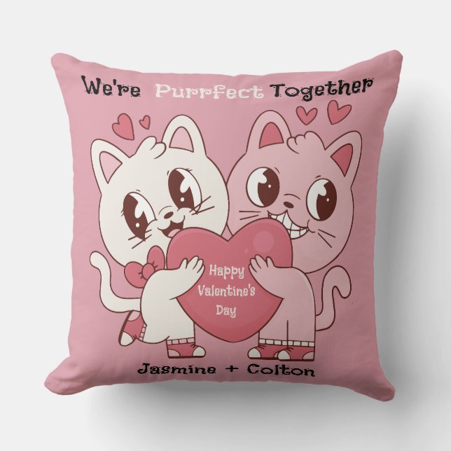 We zijn perfect samen Knuffel Valentijnskussen Kussen (Voorkant)