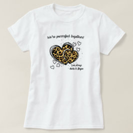 We zijn perfect samen luipaard hart t-shirt