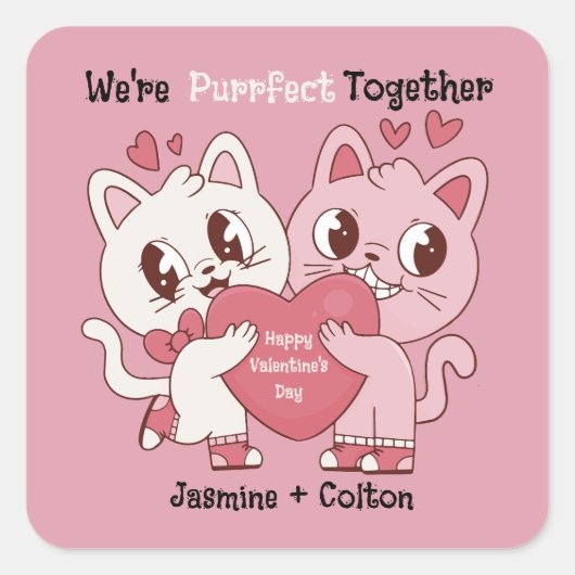 We zijn perfect samen vierkante sticker (Voorkant)