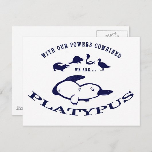 We zijn Platypus Briefkaart (Voorkant / Achterkant)