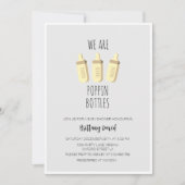 We zijn Popping Bottles Nieuwjaar Baby shower Kaart (Voorkant)