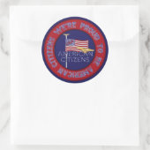 We zijn Proud American Citizens- Ronde Sticker (Tas)