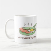 We zijn samen aan het slaan, bacteriën en eitjes koffiemok (Links)