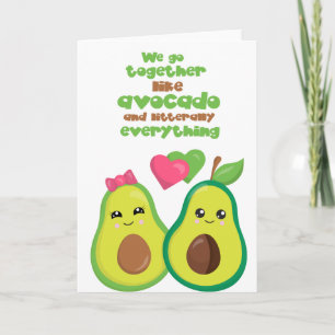 We zijn samen Avocado Love Jubileum Birthday Kaart