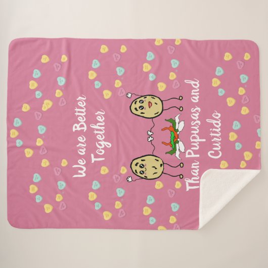 We zijn samen beter dan Pupusas en Curtido Sherpa Deken (Voorkant (horizontaal))
