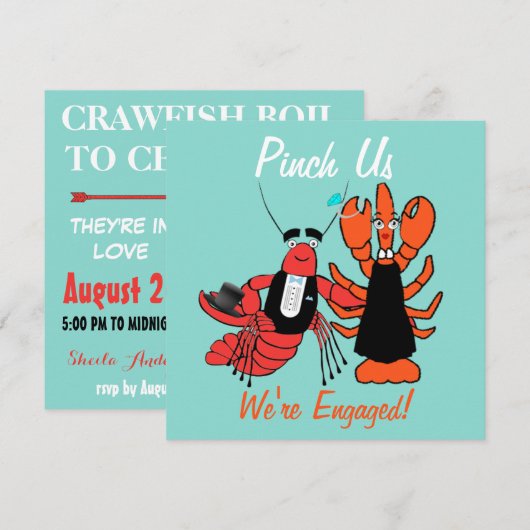 We zijn samen met Crayfish Boil Shower Party Kaart (Voorkant / Achterkant)