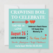 We zijn samen met Crayfish Boil Shower Party Kaart (Achterkant)
