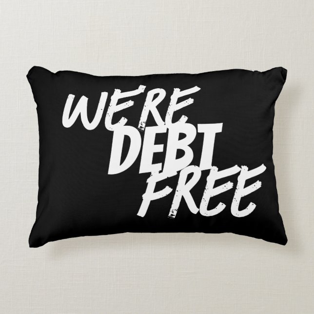 We zijn schuldenvrij accent kussen (Voorkant)