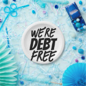 We zijn schuldenvrij papieren bordje (Feest)