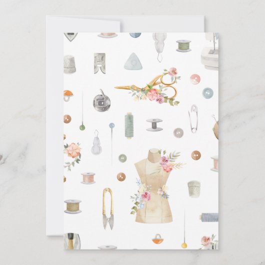 We zijn Sew Excited! Naaigoed met geboorte Kaart (Achterkant)