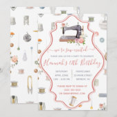 We zijn Sew Excited! Naaigoed met geboorte Kaart (Voorkant / Achterkant)