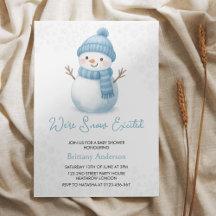 We zijn Sneeuw Opgewonden Sneeuwmannen Jongen Baby