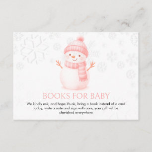 We zijn Sneeuw Opgewonden Sneeuwmannen Meisje Baby Informatiekaartje