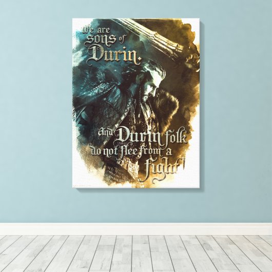 We zijn Sons van Durin Canvas Afdruk (Insitu (Houten vloer))