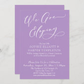 We zijn springend, eenvoudig Paarse viering Kaart (Voorkant / Achterkant)