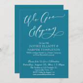 We zijn springende, eenvoudige mozaïek blauw vieri kaart (Voorkant / Achterkant)