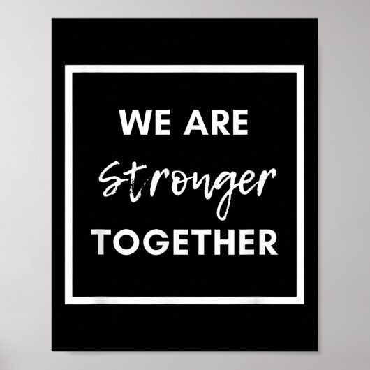 We zijn sterker samen_ Bevestiging van positieve e Poster (Voorkant)