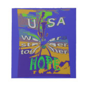 We zijn sterker samen, grappig US Hope model de Notitieblok (Voorkant)