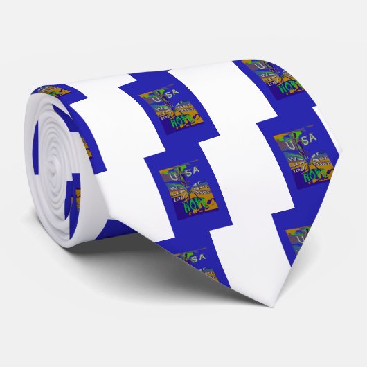 We zijn sterker samen, grappig US Hope model de Stropdas (Opgerold)