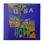 We zijn sterker samen, grappig US Hope model de Tegeltje (Voorkant)