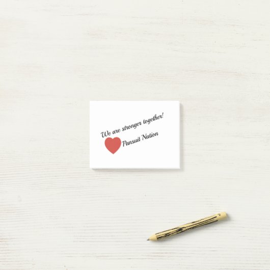 We zijn sterker samen met kleverige noten post-it® notes (Op bureau)