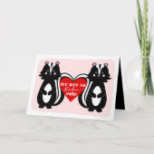 We zijn Stinkin' Cute Skunk Valentijnsdag Greeting Feestdagen Kaart (Voorkant)