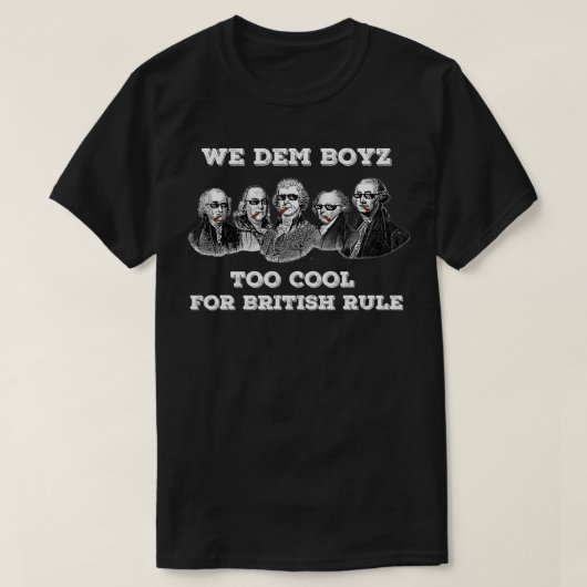 We zijn te blij met het Britse artikel 4 juli. T-shirt (Design voorkant)