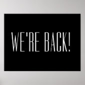 We zijn terug Black Poster (Voorkant)