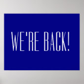 We zijn terug blauw poster (Voorkant)
