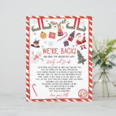 We zijn terug Elf Aankomst Brief Elves Kerstmis (Staand voorkant)