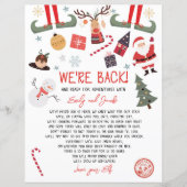 We zijn terug Elf Aankomst Brief Elves Kerstmis (Voorkant)
