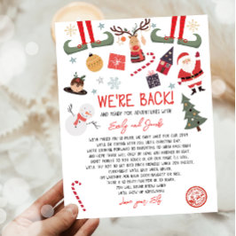 We zijn terug Elf Aankomst Brief Elves Kerstmis