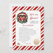 We zijn terug Elf Letter Kaart (Voorkant)