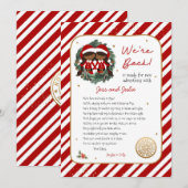 We zijn terug Elf Letter Kaart (Voorkant / Achterkant)