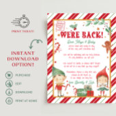 We zijn terug met de Kerst Elf Brief Poster