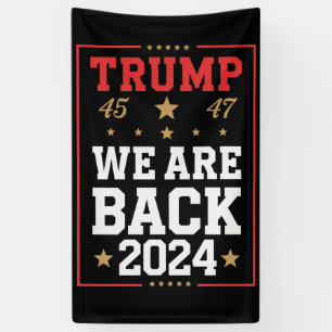 We zijn terug Trump USA Vlag Verkiezing Winnaar 47 Spandoek