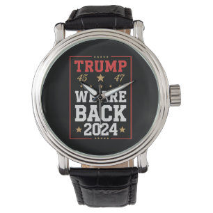We zijn terug Trump USA Vlag Verkiezingen Winnaar  Horloge