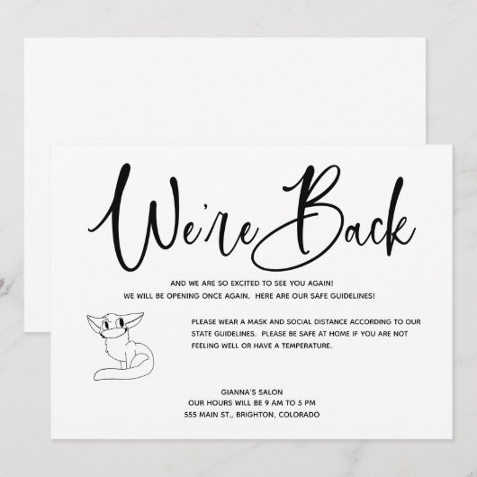 We zijn terug uitgenodigd (Voorkant / Achterkant)