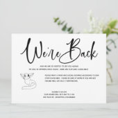 We zijn terug uitgenodigd (Staand voorkant)