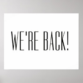 We zijn terug White Poster