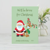 We zijn thuis kerstkerstkerstkerstman, 2020. feestdagenkaart (Staand voorkant)